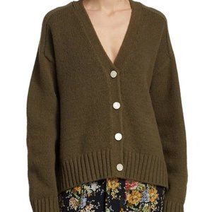 DEREK LAM 20 CROSBY Lailah Oversize Cardigan In Loden